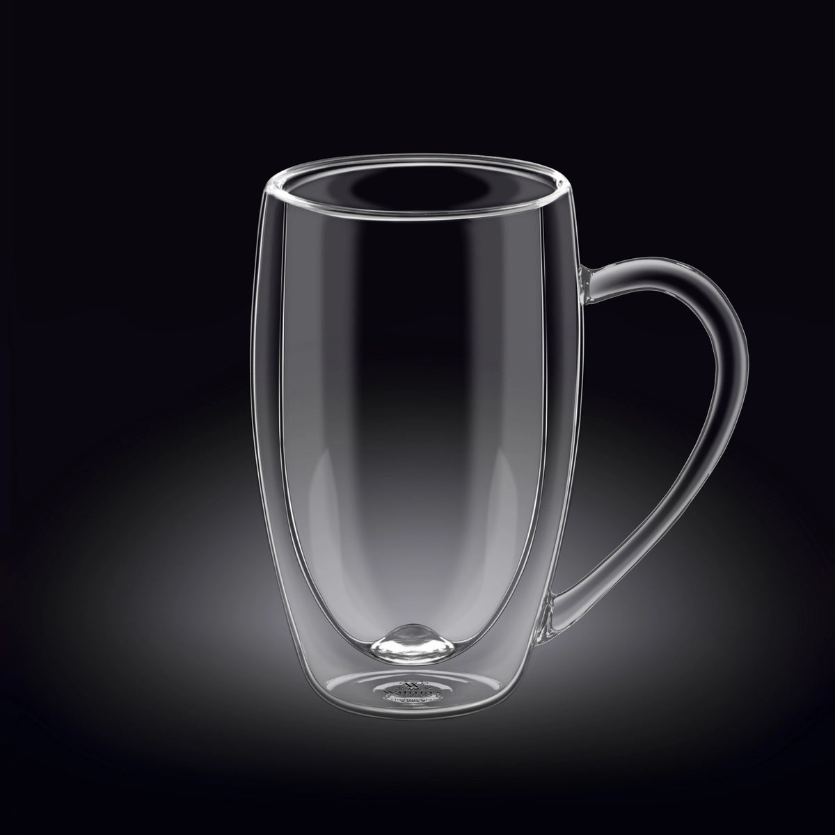 Wilmax Doppelwandiger Thermoglas-Becher, 400 ml, WL-888741/A