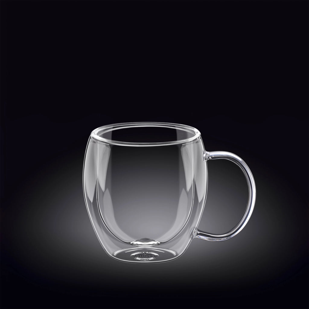 Wilmax Doppelwandiger Glasbecher 250 ml Transparent WL-888746/A