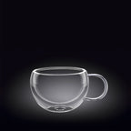 Wilmax Doppelwandige Glastasse 250 ml Transparent WL-888768/A