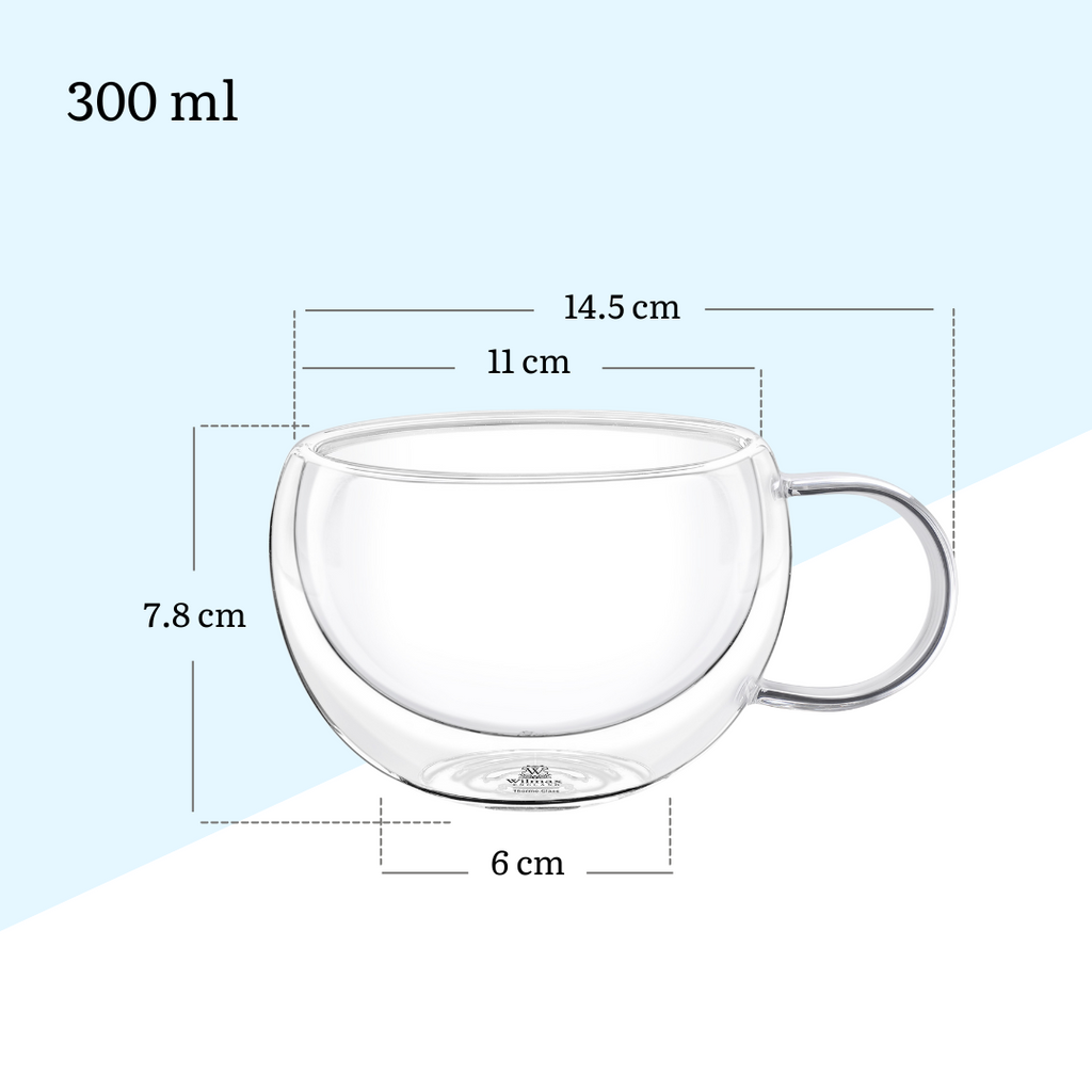 Wilmax Doppelwandiger Becher 300 ml Transparent WL-888769/A
