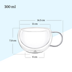 Wilmax Doppelwandiger Becher 300 ml Transparent WL-888769/A