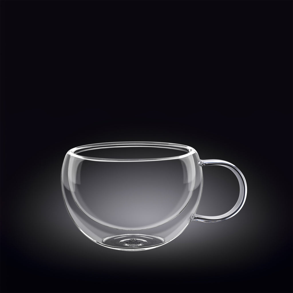 Wilmax Doppelwandiger Becher 300 ml Transparent aus Glas