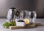 Wilmax Teekanne 1300 ml Borosilikatglas Edelstahlfilter WL-888803/A