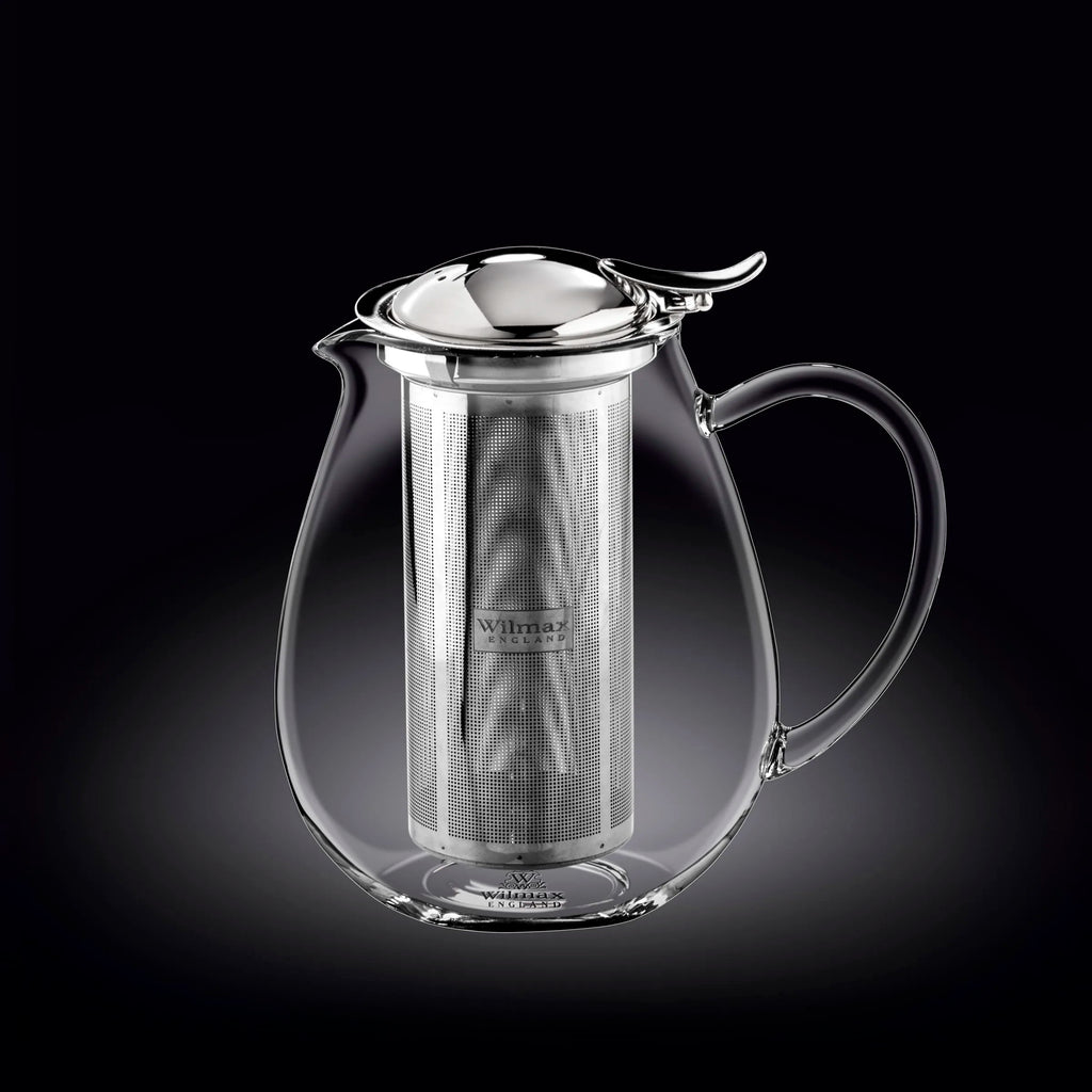 Wilmax Teekanne 1300 ml Borosilikatglas Edelstahlfilter WL-888803/A