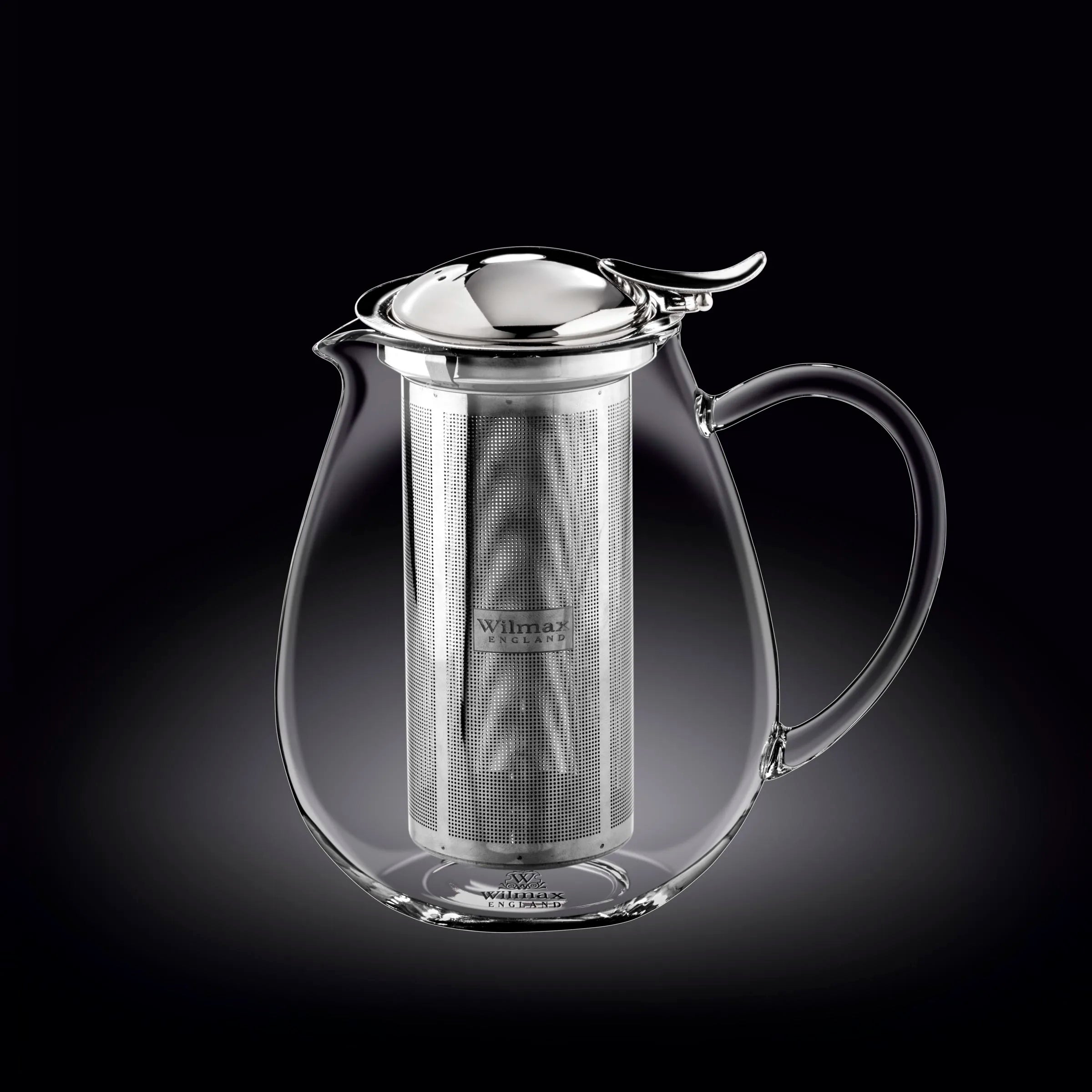 Wilmax Teekanne 1300 ml Borosilikatglas Edelstahlfilter WL-888803/A