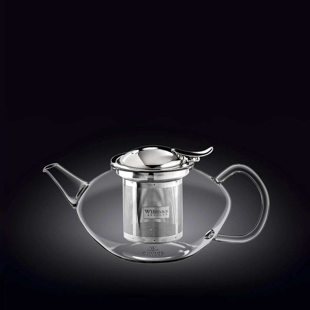 Wilmax Teekanne 650 ml Borosilikatglas Edelstahlfilter WL-888804/A