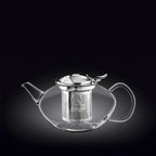 Wilmax Teekanne 650 ml Borosilikatglas Edelstahlfilter WL-888804/A