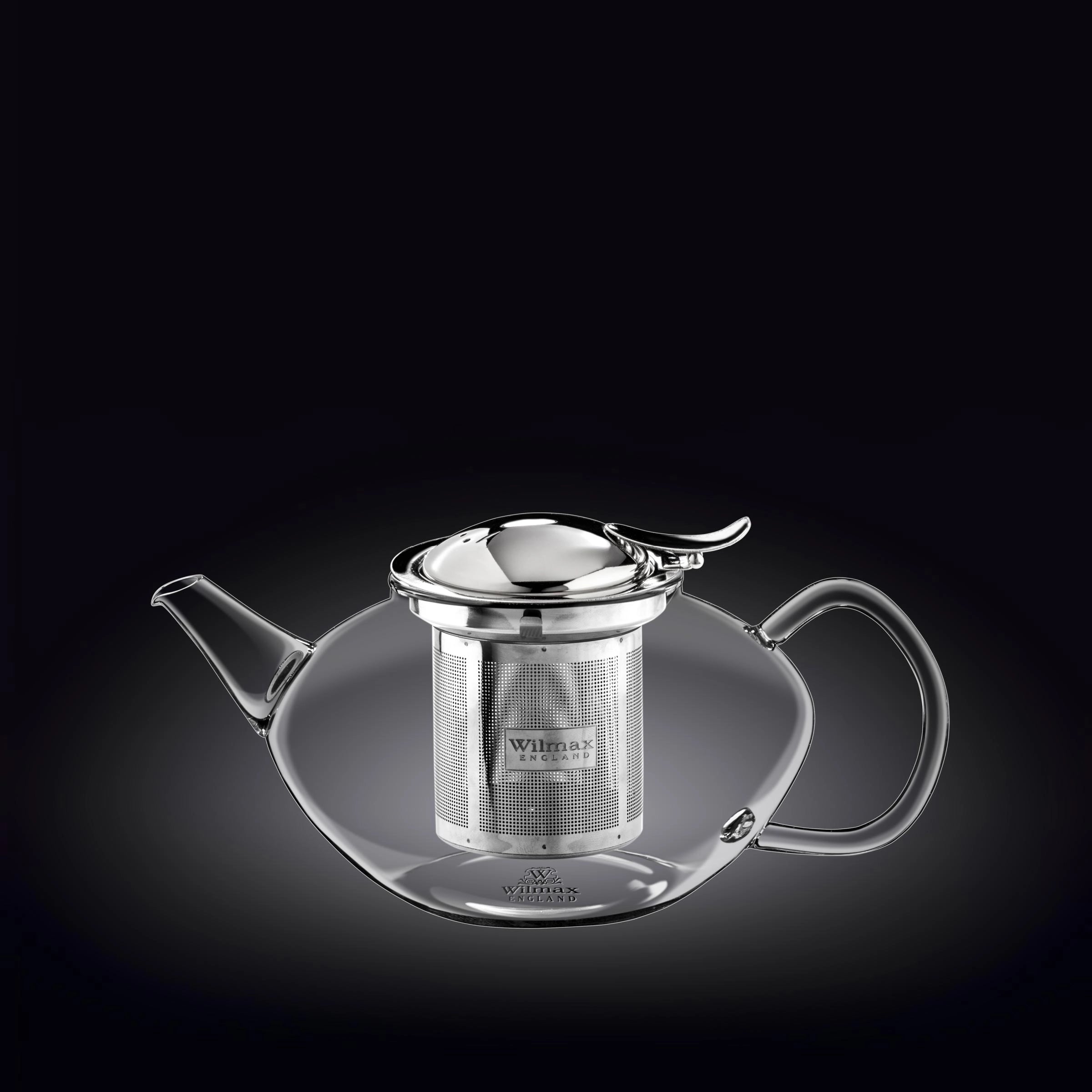 Wilmax Teekanne 650 ml Borosilikatglas Edelstahlfilter WL-888804/A