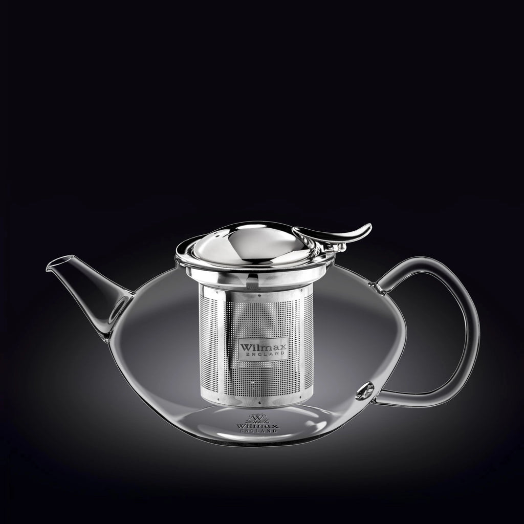 Wilmax Teekanne 1050 ml Borosilikatglas Edelstahlfilter WL-888805/A