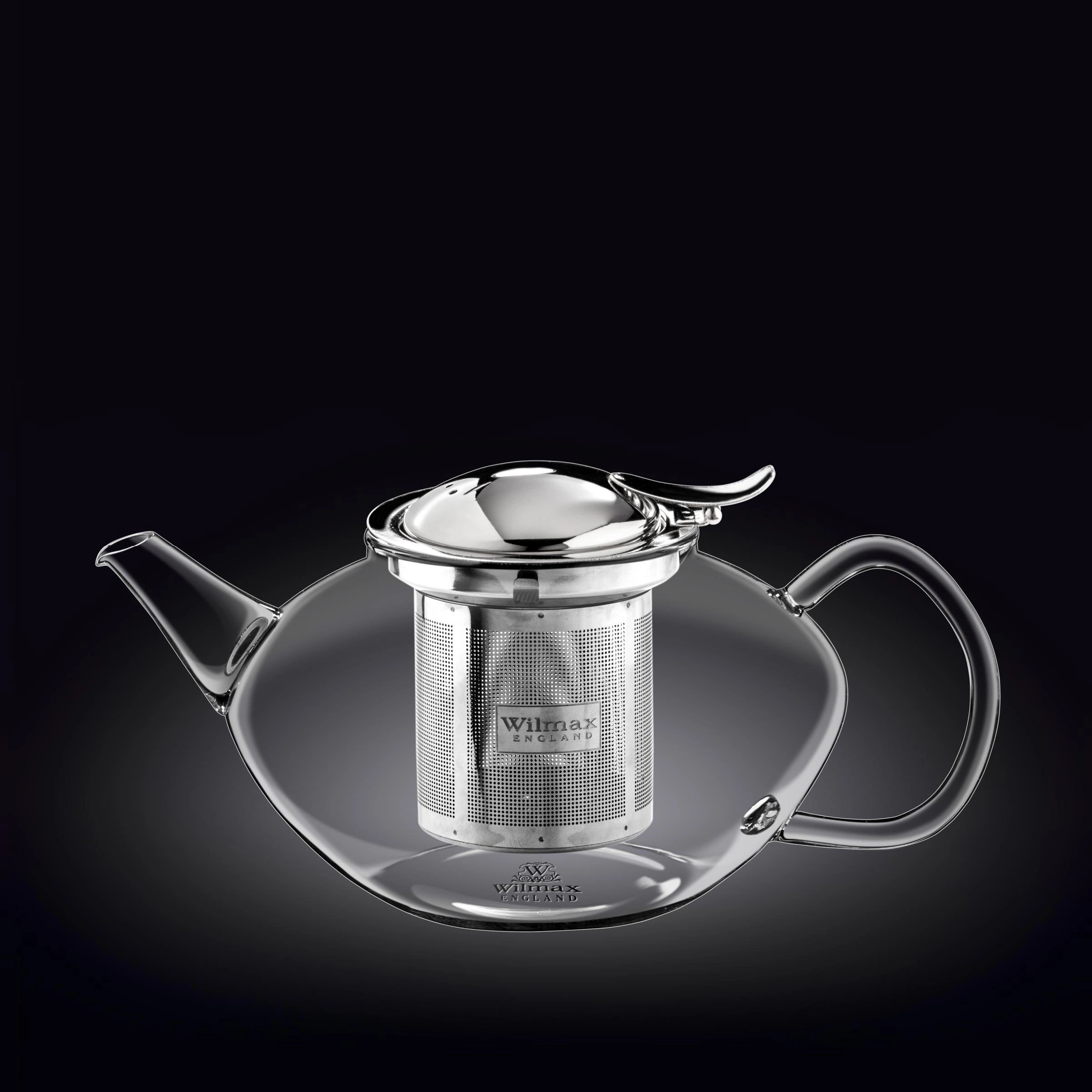 Wilmax Teekanne 1050 ml Borosilikatglas Edelstahlfilter WL-888805/A