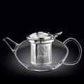 Wilmax Teekanne 1550 ml Thermoglas Edelstahlfilter WL-888806/A