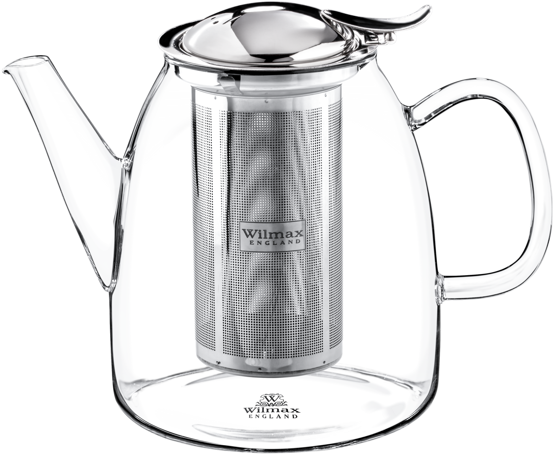 Wilmax Teekanne 600 ml Borosilikatglas Edelstahlfilter WL-888807/A
