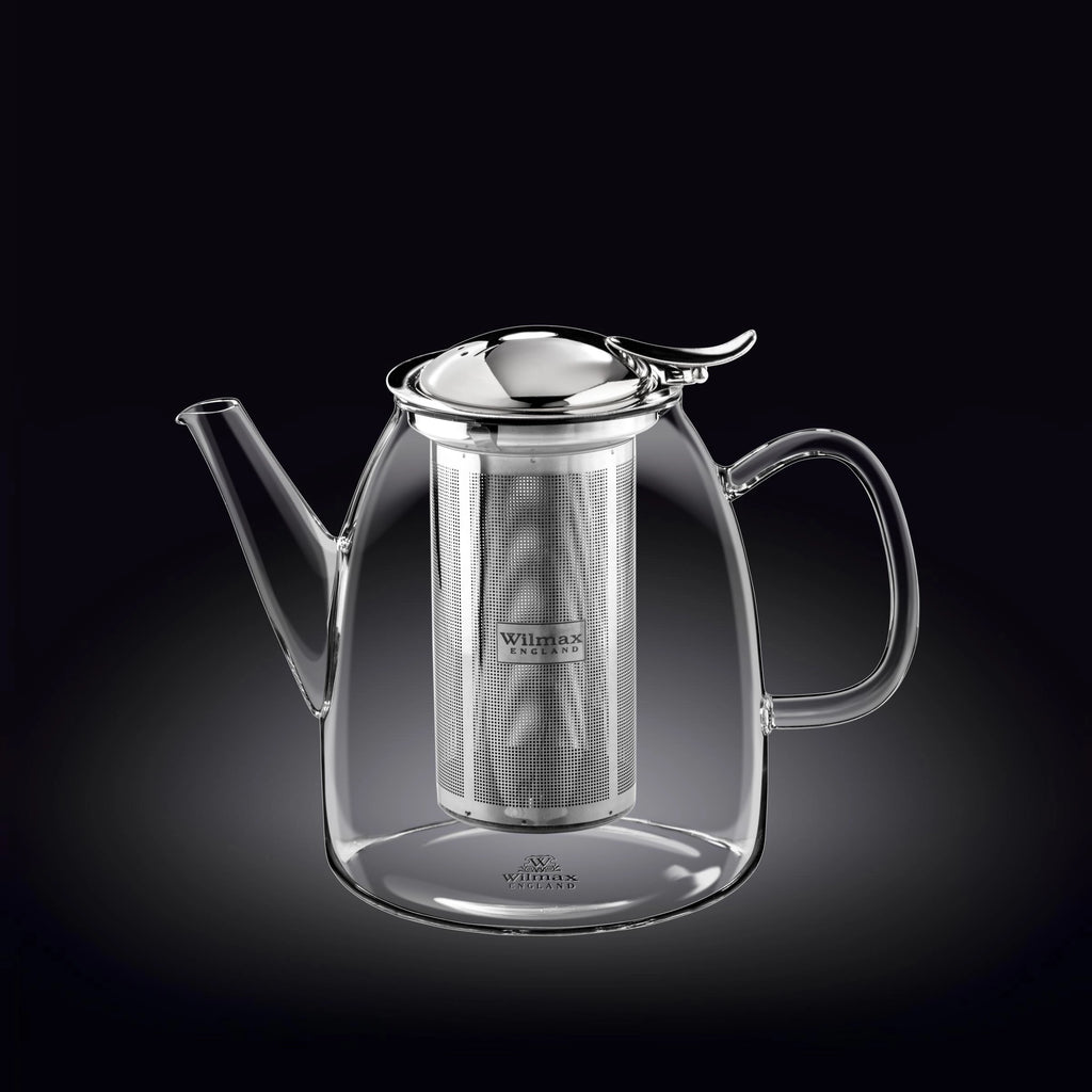 Wilmax Teekanne 950 ml Borosilikatglas Edelstahlfilter WL-888808/A