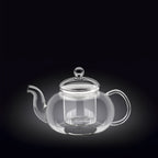 Wilmax Teekanne 620 ml Glas mit Glasdeckel Transparent WL-888812/A