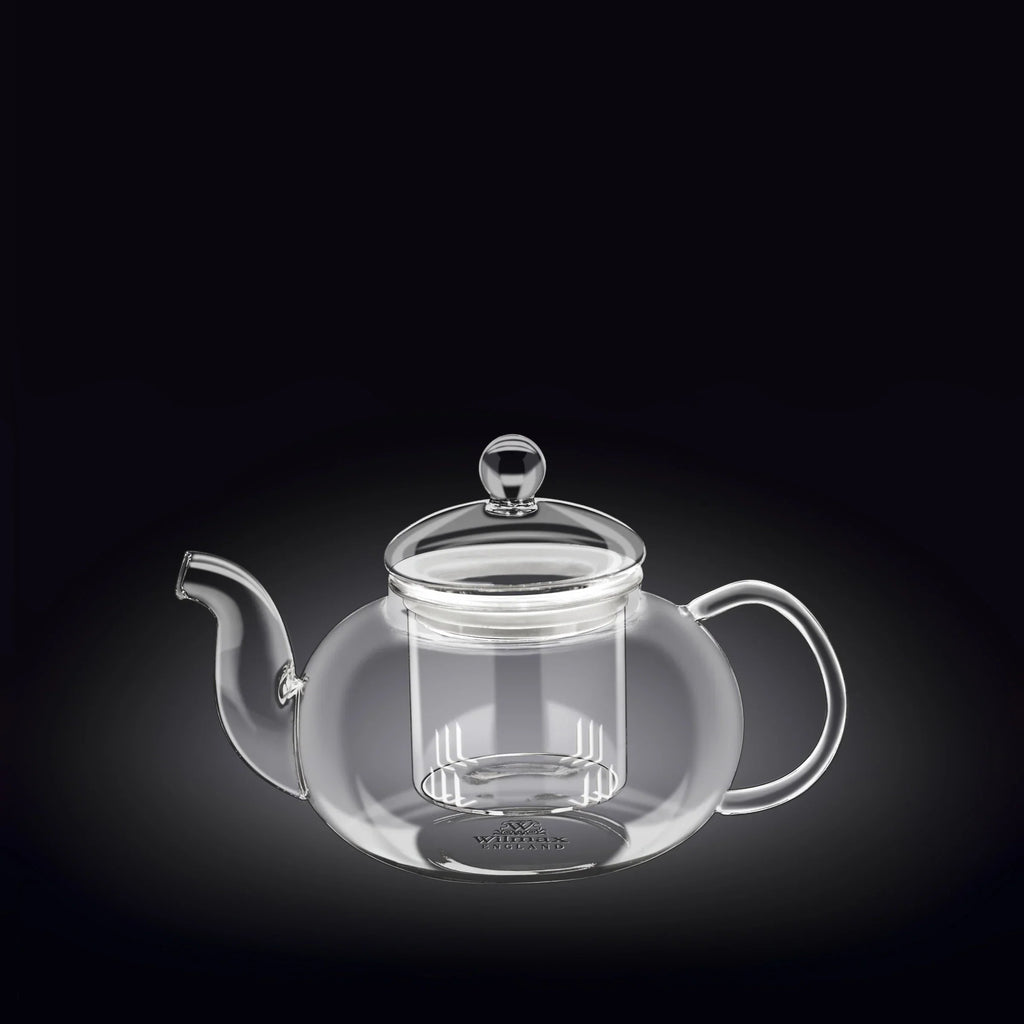 Wilmax Teekanne 620 ml mit Glasfilter Transparent aus Thermoglas