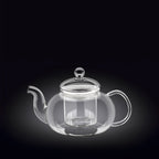 Wilmax Teekanne 620 ml mit Glasfilter Transparent aus Thermoglas