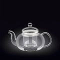 Wilmax Teekanne 1200 ml Borosilikatglas Edelstahlfilter WL-888813/A