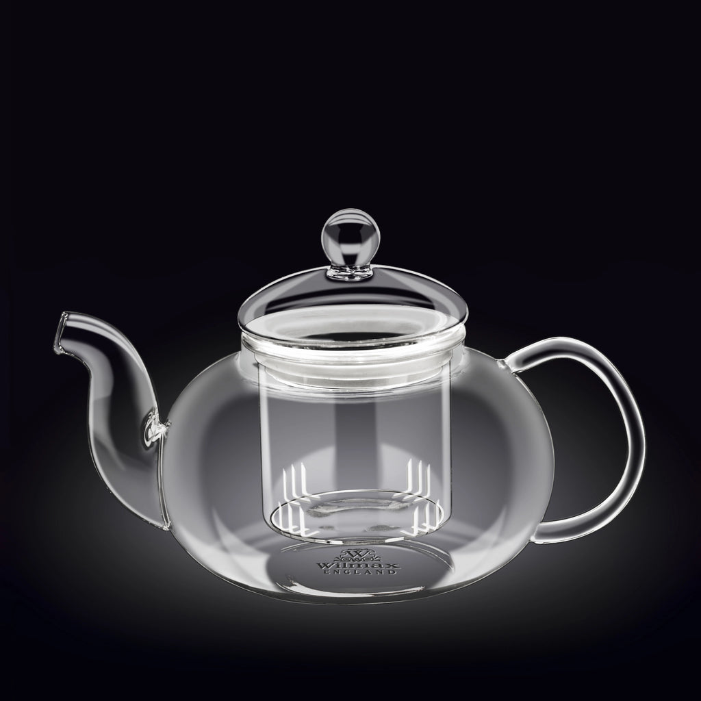 Wilmax Teekanne 900 ml Glas mit Glasdeckel Transparent WL-888814/A