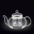 Wilmax Teekanne 900 ml Glas mit Glasdeckel Transparent WL-888814/A