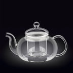 Wilmax Teekanne 900 ml Glas mit Glasdeckel Transparent WL-888814/A
