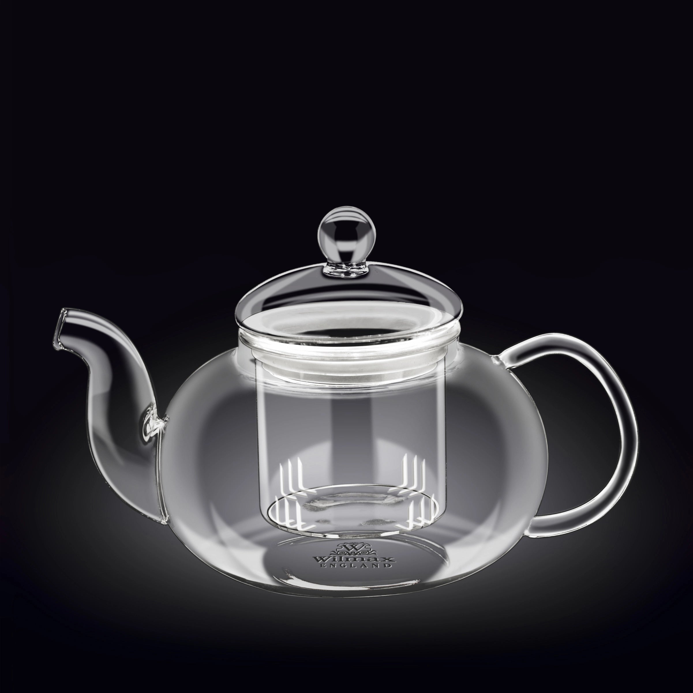 Wilmax Teekanne 900 ml Glas mit Glasdeckel Transparent WL-888814/A