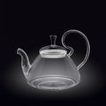 Wilmax Teekanne 800 ml Borosilikatglas mit Federfilter WL-888817/A