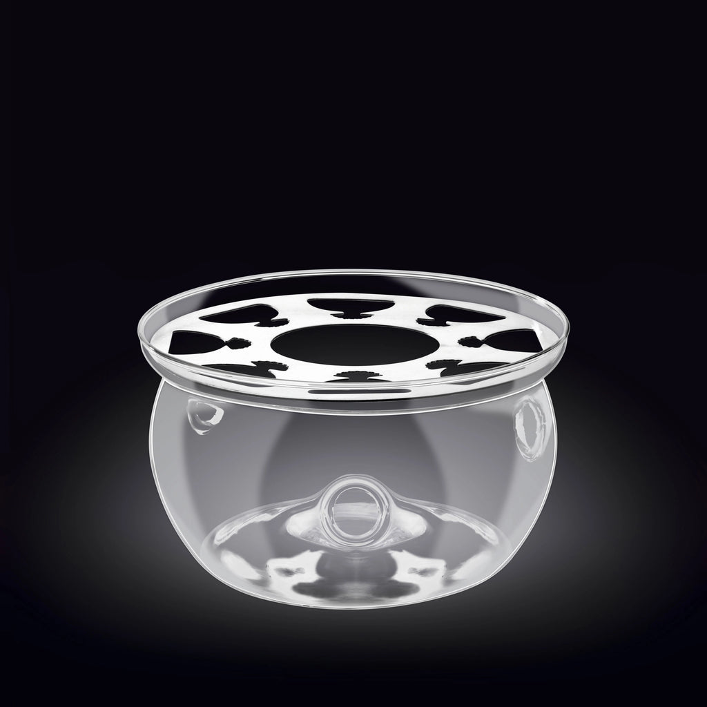 Wilmax Stövchen aus Glas für Teekannen Transparent WL-888903/A