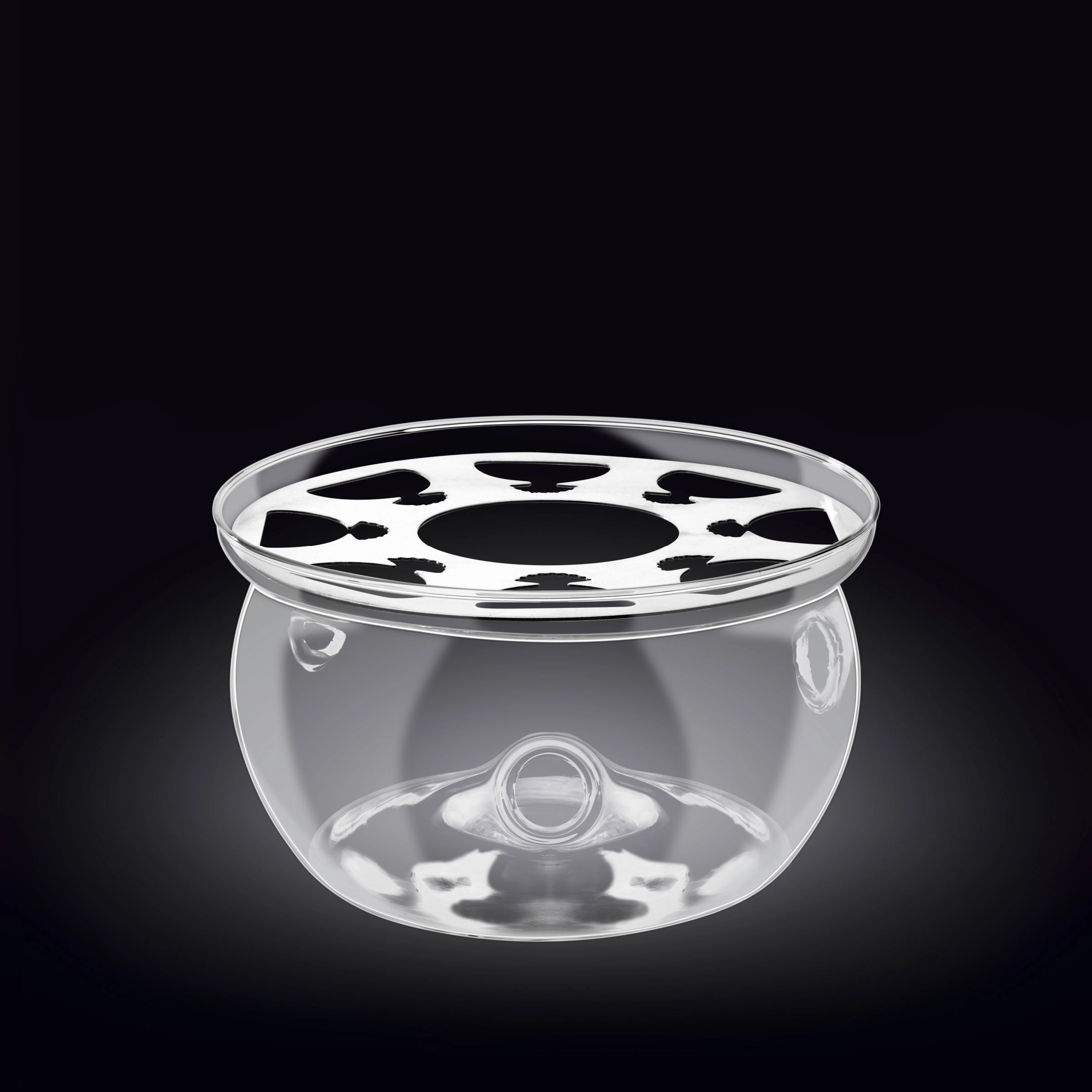 Wilmax Stövchen aus Glas für Teekannen Transparent WL-888903/A