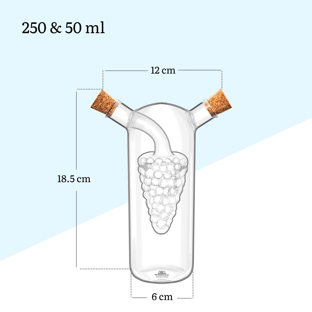 Wilmax Öl- und Essigflasche 250/50 ml Glas WL-888955/A