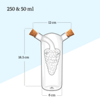 Wilmax Öl- und Essigflasche 250/50 ml Glas WL-888955/A