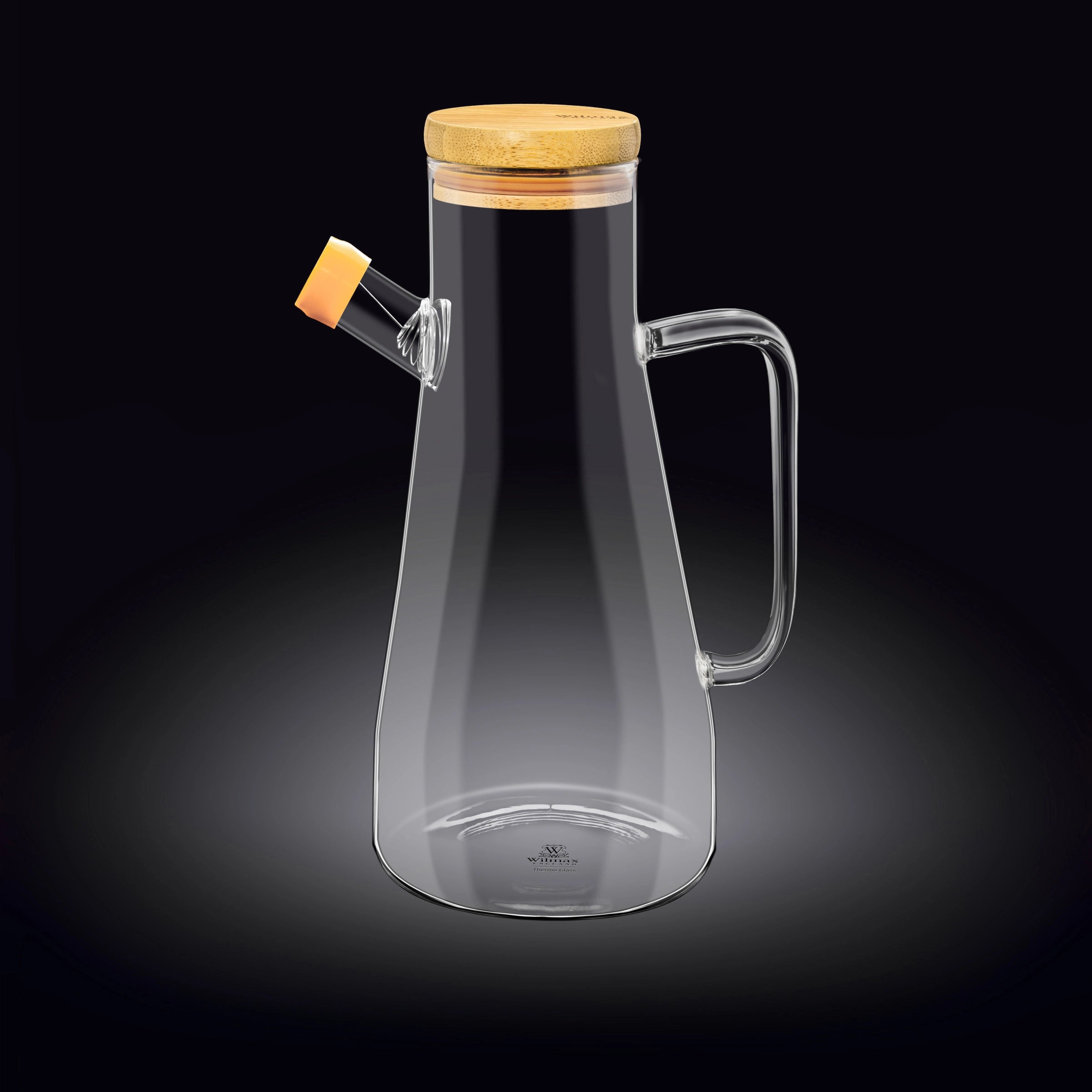 Wilmax Ölflasche 900 ml Glas mit Ausgießer und Filter WL-888958/A