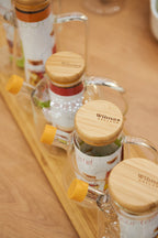 Wilmax Ölflasche 450 ml Glas mit Ausgießer und Filter WL-888961/A
