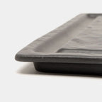 Wilmax Rechteckiger Servierteller 32,5 × 23 cm Schwarz aus Porzellan