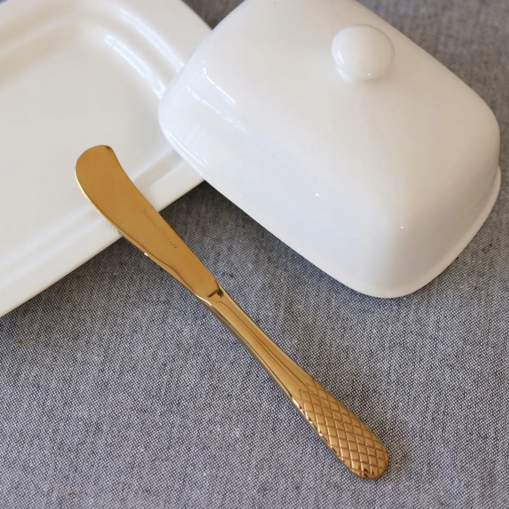 Wilmax Butterdose 19 × 12,5 × 8,5 cm Weiß aus Porzellan
