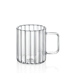 Wilmax Hitzebeständiger Glasbecher mit Henkel 550 ml 6er-Set aus Glas