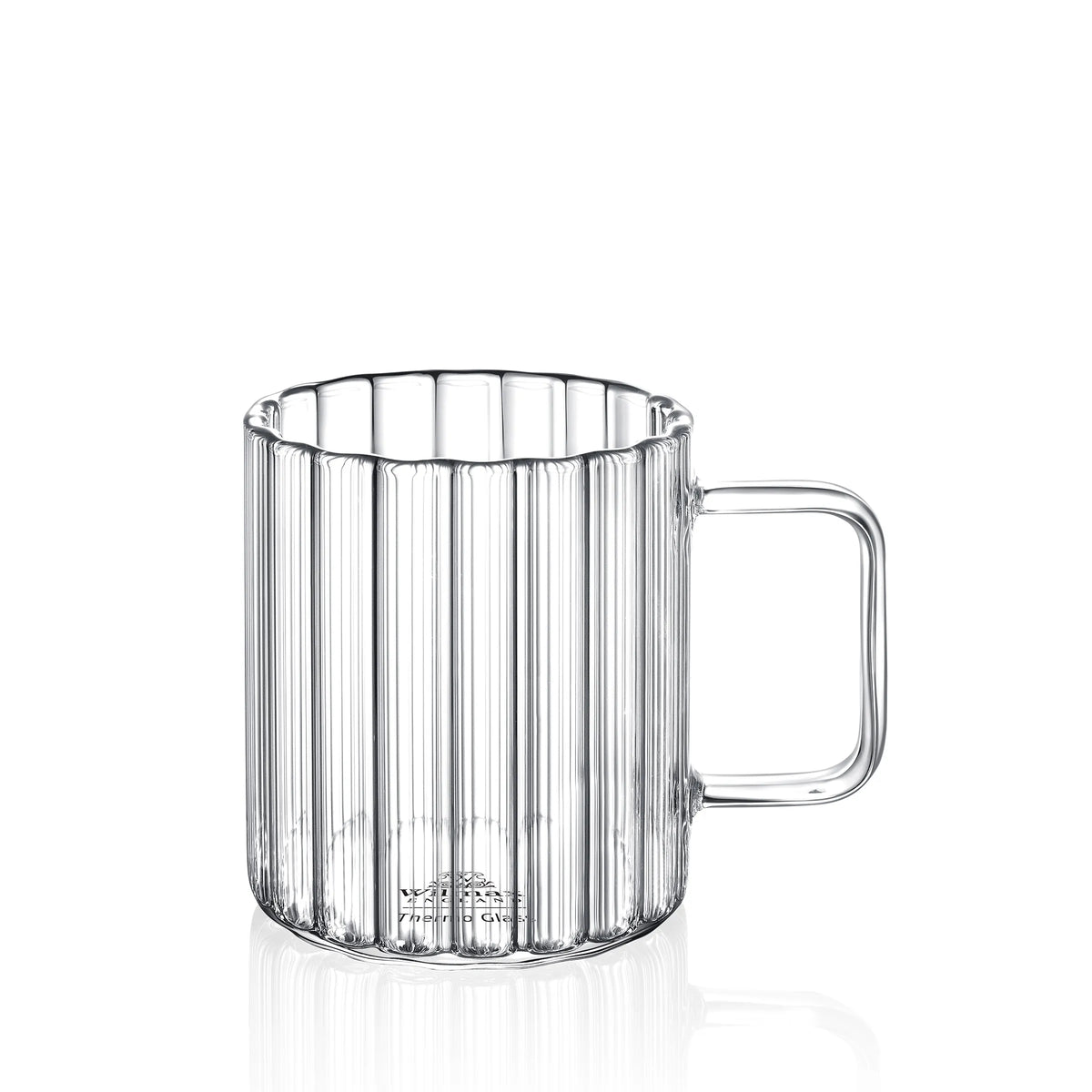 Wilmax Hitzebeständiger Glasbecher mit Henkel 550 ml 6er-Set aus Glas