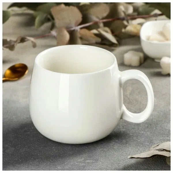 Wilmax Tasse 400 ml Weiß aus Porzellan