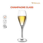 Wilmax Champagnerflöte 290 ml 2er-Set Transparent aus Wilmax Crystalline-Serie