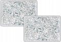 Wilmax Servierplatte 23,5 × 17 cm 2er-Set Mehrfarbig aus Porzellan