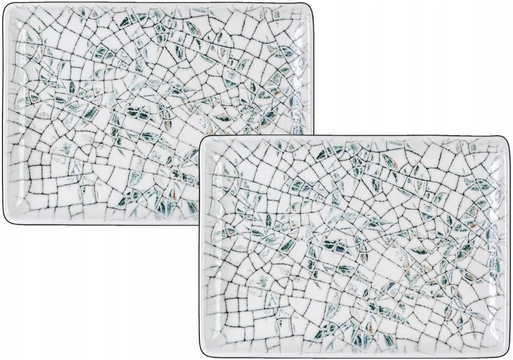 Wilmax Servierplatte 23,5 × 17 cm 2er-Set Mehrfarbig aus Porzellan