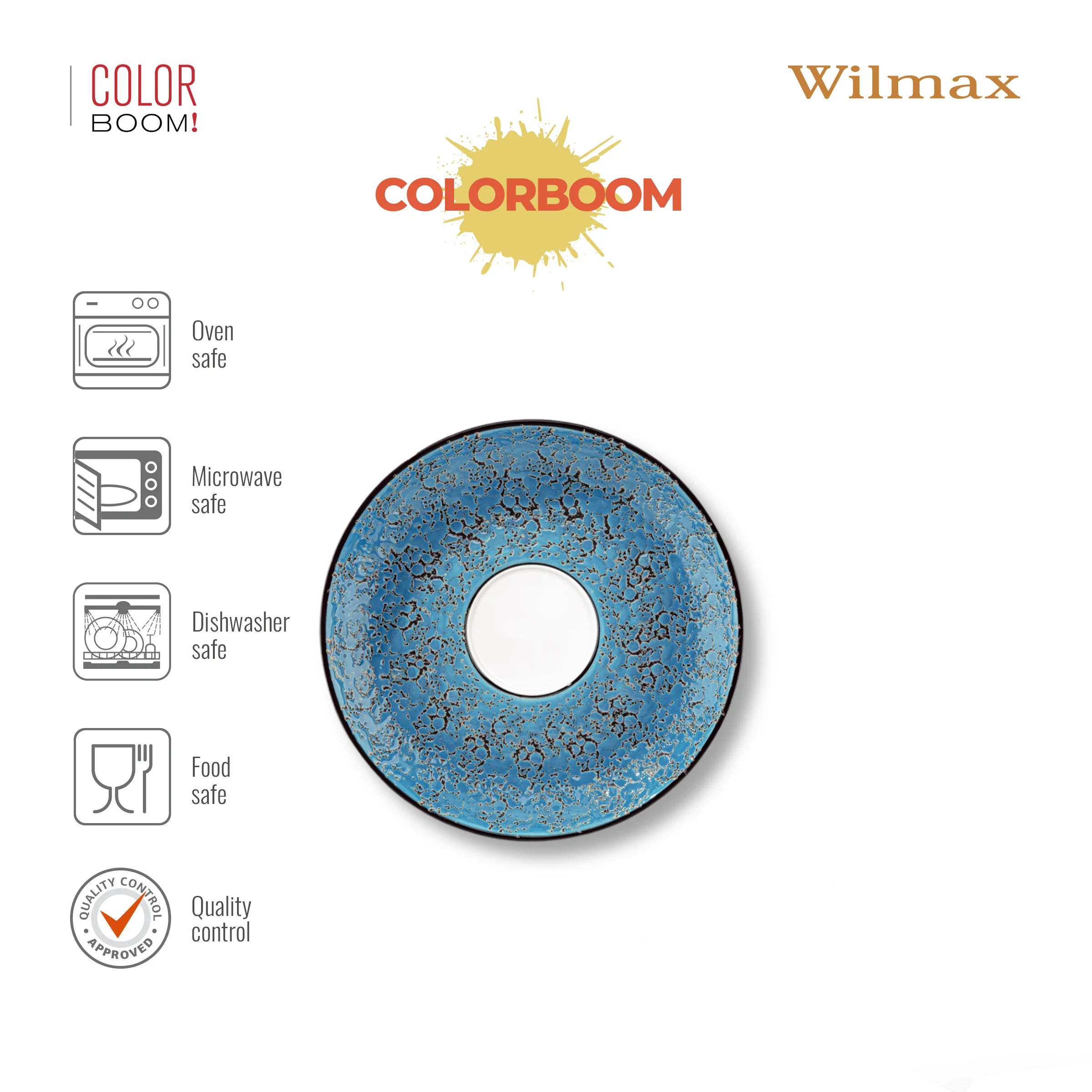 Wilmax Untertasse 11 cm Blau aus Porzellan