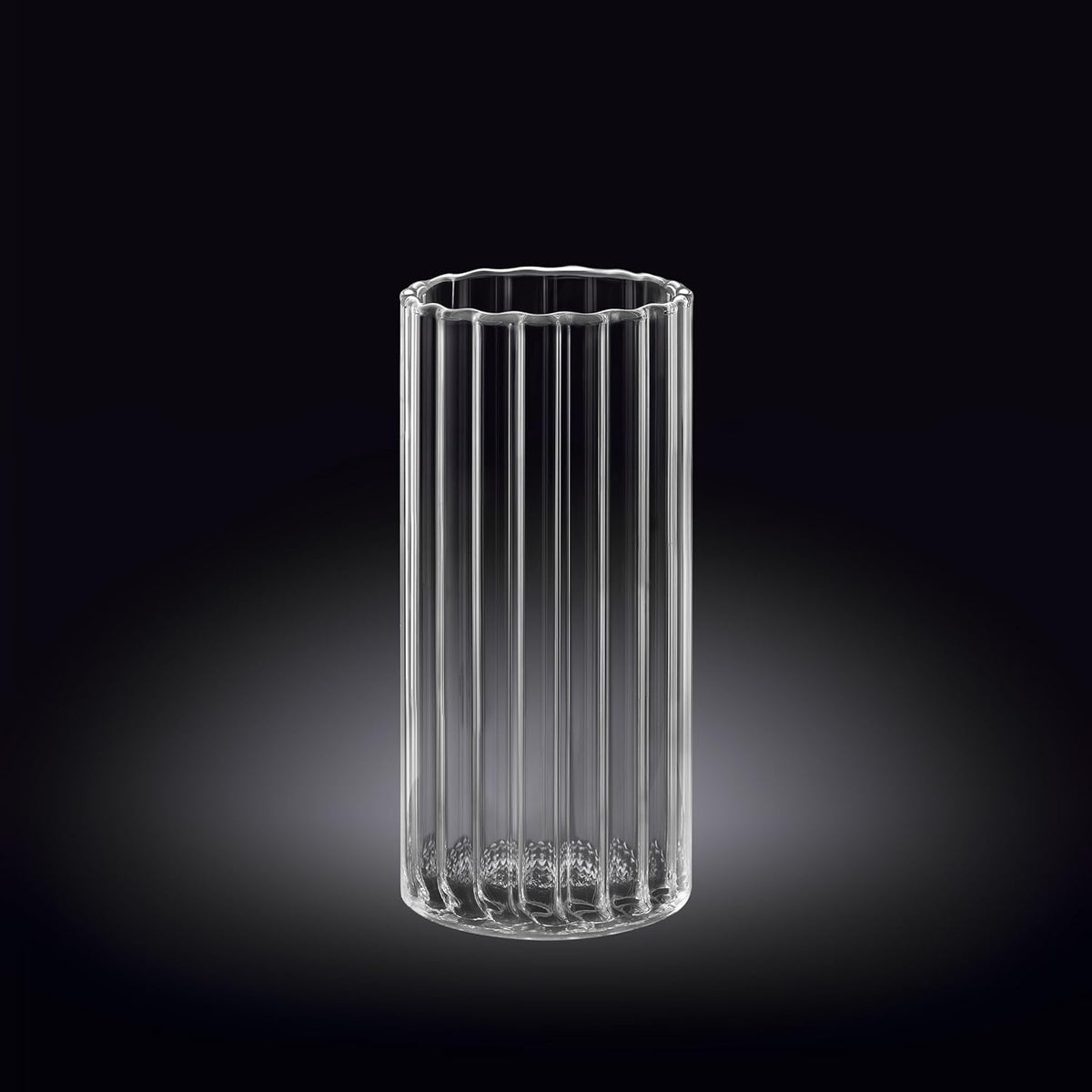 Wilmax Geriffeltes Glas 250 ml Transparent aus Borosilikatglas
