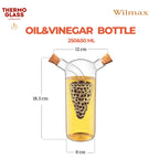 Wilmax Öl- und Essigflasche 250/50 ml Transparent aus Glas