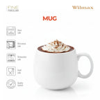 Wilmax Tasse 400 ml Weiß aus Porzellan