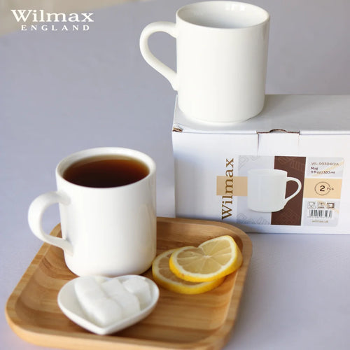 Wilmax Becher 320 ml Weiß aus Porzellan