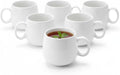 Wilmax Tasse 400 ml 6er-Set Weiß aus Porzellan