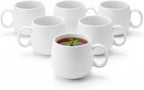 Wilmax Tasse 400 ml 6er-Set Weiß aus Porzellan