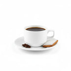 Wilmax Kaffeetasse mit Untertasse 140 ml Weiß aus Porzellan