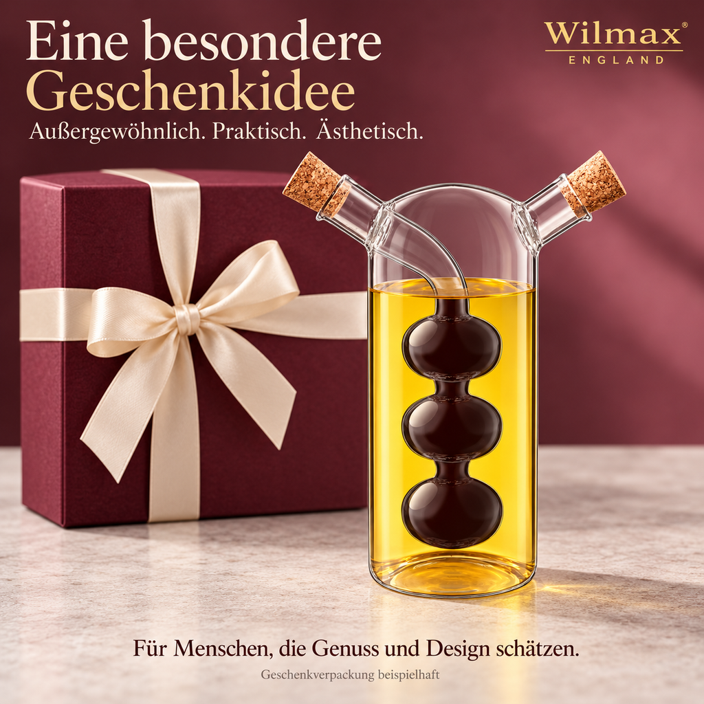 Wilmax Öl- und Essigflasche 300/60 ml Transparent aus Glas