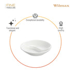 Wilmax Sojaschale mit Unterteilung 9 cm Weiß aus Porzellan